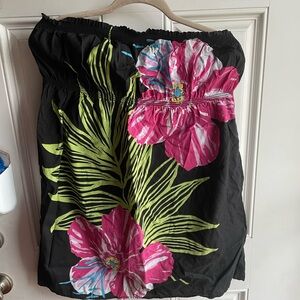 Old Navy Black Floral Swim Coverup